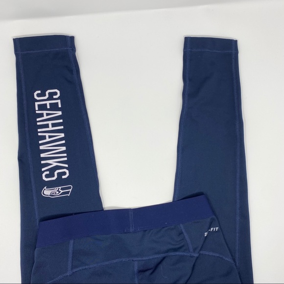 Nike Pants - NIKE Seahawks Navy Full Length Leggings S Seattle